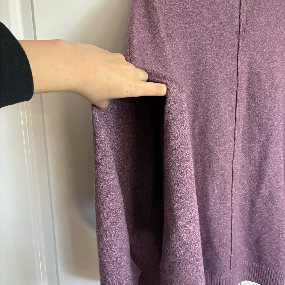 J.jill Dusty Mauve Color Sweater Poncho Soft, Flattering, Elegant Size OS - Picture 5 of 7